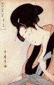 Frau im Schlafzimmer in der regnerischen Nacht Kitagawa Utamaro Ukiyo e Bijin ga